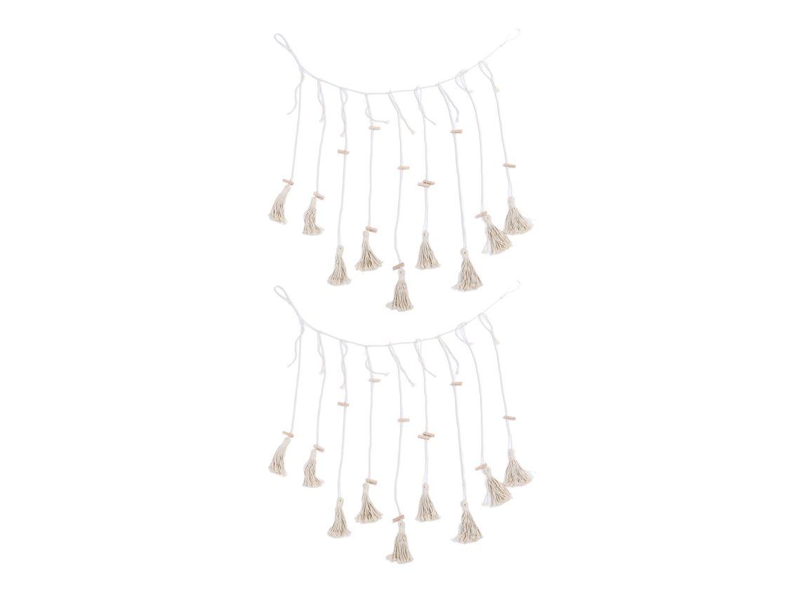 Pingente De Fotos Macramé Com Clip Para Parede, Decoração De Parede Com Franges E Corda Macramé
