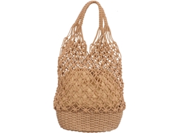Bolsa Feminina Vintage De Palha Transparente Em Formato De Rede De Pesca Trançada.