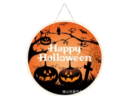 Lurelia Decoração Suspensa Artigos Festa Halloween Porta Redondo