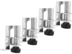 Vaguelly Conjunto De 4 Pés Niveladores Ajustáveis Para Móveis, Armários E Mesas Aço Laminado A Frio Reforçado Com
