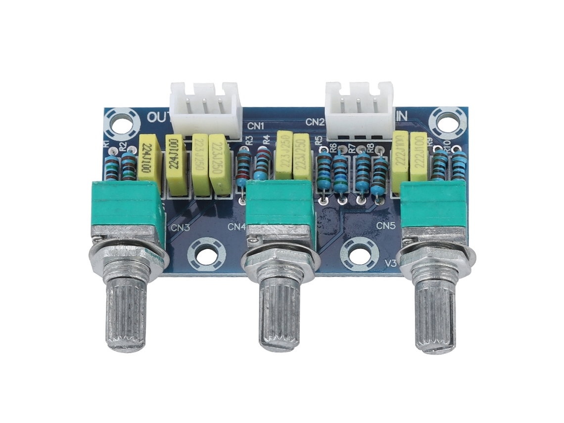 Módulo Pré-amplificador Com 3 Canais Placa De Tom Xh2.54 Socket 3p Para Áudio