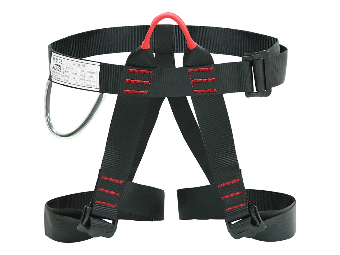 Arnês semi corporal para escalada ajustável, resistência 15kn, para homens, mulheres, iniciantes, preto, HEXINYIGJLY