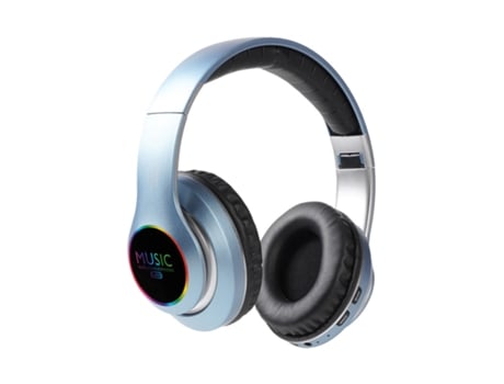 Auscultadores Bluetooth YDCY Vj033 Na Orelha Azul