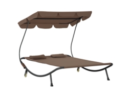 Cama dupla, para exterior, ajustável, 200x175x134cm Marrom S/MARCA