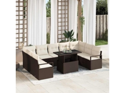 Vidaxl Conjunto De Sofá De Jardim 10 Unid. 9-número De Lugares