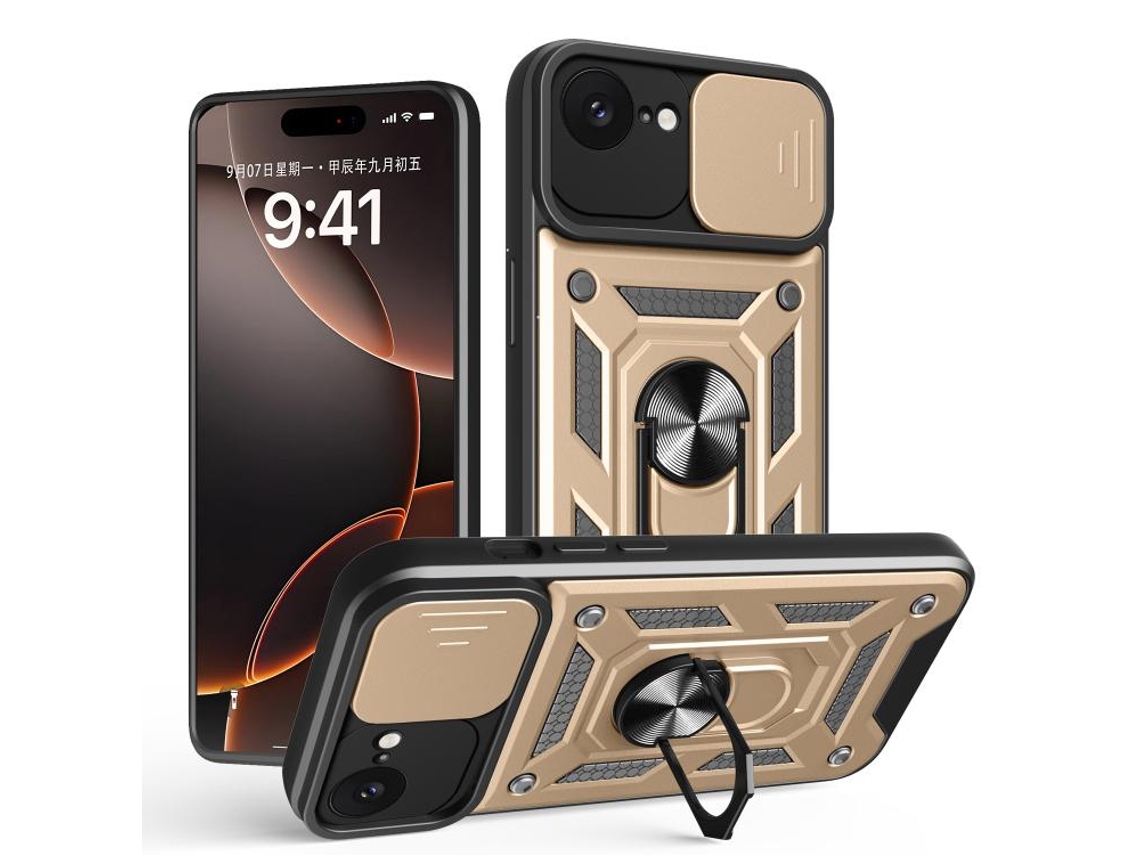 Capa Para Iphone 16e - Tampa Deslizante Para Câmera - Tpu Pc