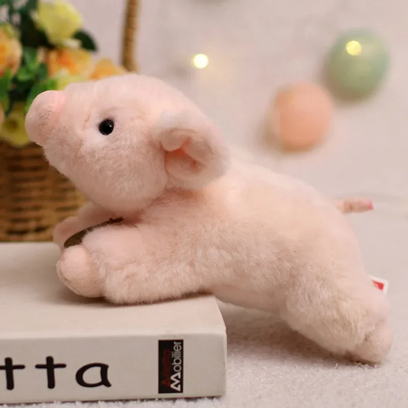 Porco de Pelúcia Realista , Brinquedo de Pelúcia Macio Que Simula um Porco. MDUG (20 Cm)