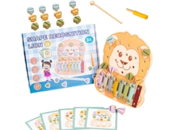 Brinquedo Educativo Para Bebês De Encaixe Formas Com Parafusos Placa Sensorial Entalhes Desenvolver
