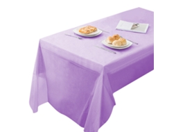 Pacote com 4 Toalhas de Mesa de Plástico 54 X 108 Toalhas de Mesa Descartáveis para Festas Aniversários Casamentos Mesa de Bufê de Natal Roxa