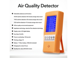 Detector Multifuncional De Qualidade Do Ar Hcho Tvoc Co2 Com Tela Digital Precisa