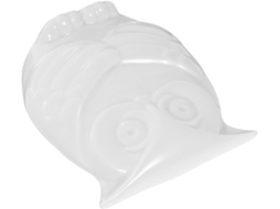 Ornamento Coruja Branca Cerâmica Artesanal Decoração Simples Delicada Estatueta Estável Única Prateleira Mesa GOKOCO