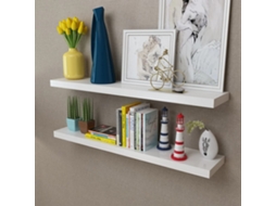 Prateleiras De Parede Para Livros/dvd Mdf Branco