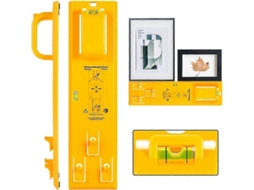 Ferramenta Para Pendurar Quadros Com Nível De Bolha, Uma Única Moldura, Suporte Quadros, Kit Na Parede (ferramenta Amarela Pendur -aquaforge