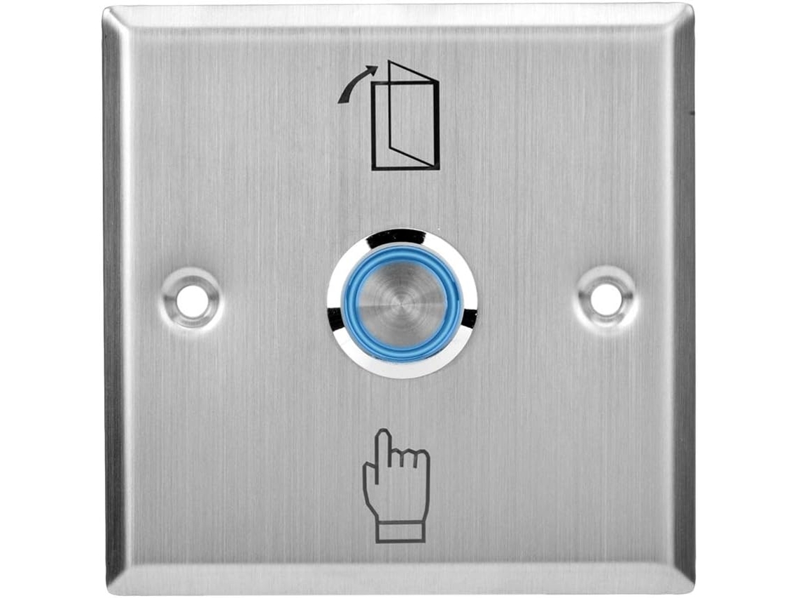 Controle De Acesso Portas, Interruptor De Botão, Painel De Aço Inoxidável, Montagem Na Parede Durável E Segura