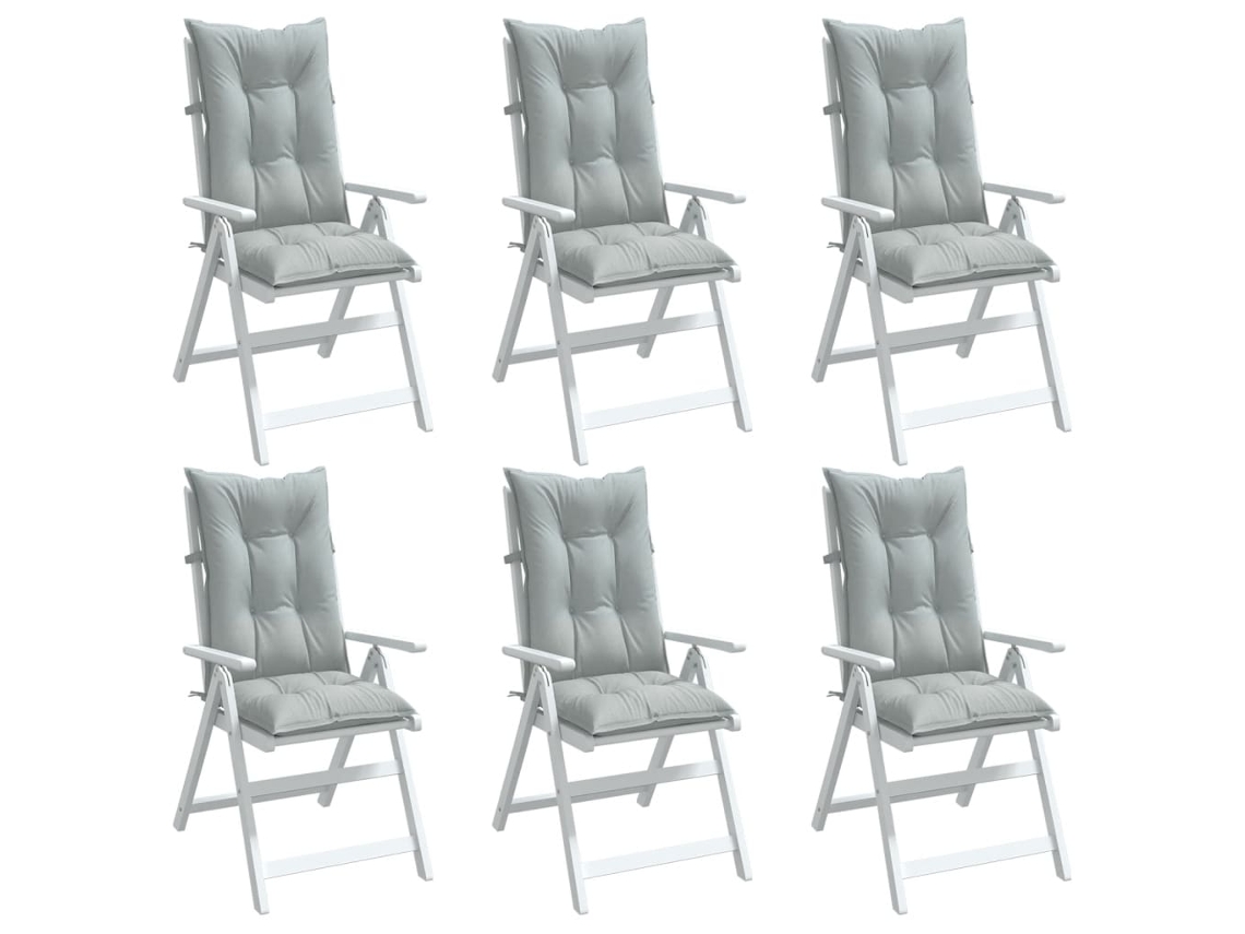 Vidaxl Almofadões Para Cadeiras Altas 6 Pcs Mesclado Tecido