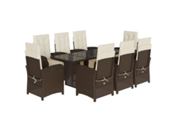 Garden Dining Set, Garden Dining Sets Vidaxl Marrom Rattan / Vime (n/a)