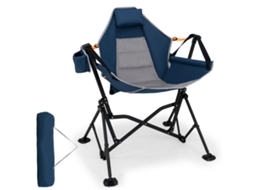 Cadeira de Rede Dobrável COSTWAY Portátil (capacidade de 150 Kg Tecido Oxford Azul)