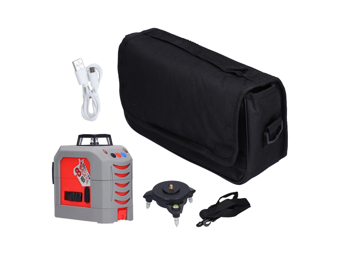 Beam vermelho 12 linhas nível auto, ferramenta de medição para casa, alimentação usb LAXISCREED