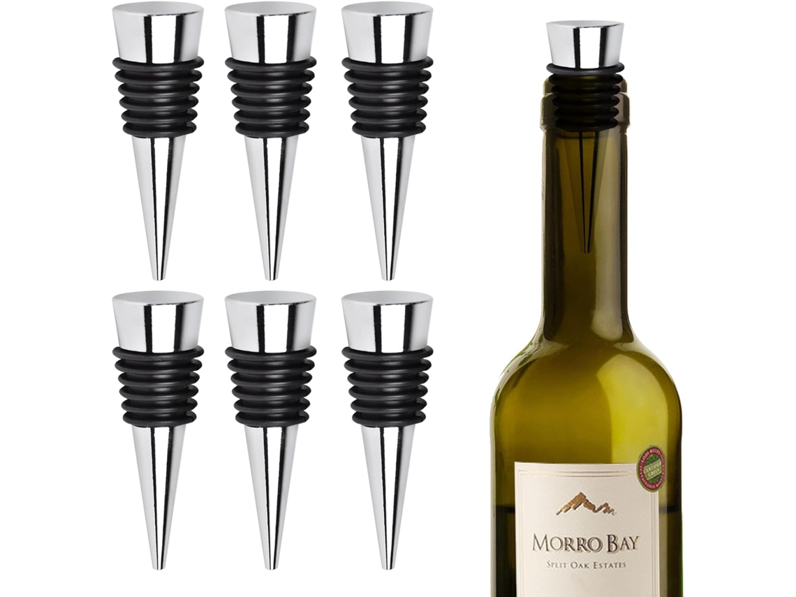 Metal Vinho Tampas Reutilizáveis Prata, para Vinho Tinto/Prosecco/Champagne/Cerveja ZYBLSSBB