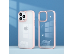 Capa Protetora Transparente À Prova De Choque Para Iphone 17 Pro Max Na Cor Ouro Rosa Claro
