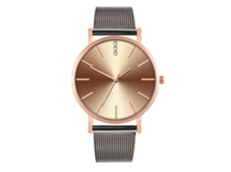 Reloj De Moda Para Parejas Con Correa De Malla Dial Redondo Cuarzo Unisex