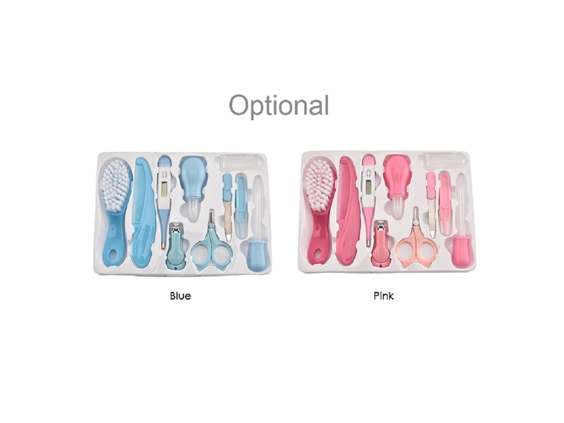 Mali kit de Cuidados Bebê 10pcs Termômetro Digital Cortador de Unhas Aspirador Nasal Mamadeira