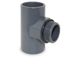 Tê 90º PVC Presion Encolar R/M 50-11/2 S/Teflon HIDROTEN