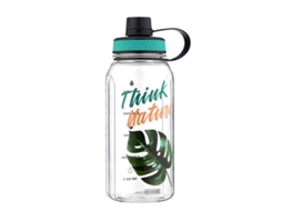Garrafa de água esportiva Rebe-Linjou, 900ml, com design alongado e material seguro para exercícios e viagens.