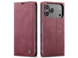 Capa De Couro Estilo Flip Para Celular, Novo Design.vermelho - Iphone 16 E/iphone 17 E