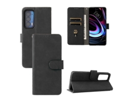 Capa De Couro Pu Com Fecho Magnético, Aba Horizontal, Cor Sólida E Toque Aveludado Para Motorola Edge (2021), Com Suporte, Compartimentos Para Cartões