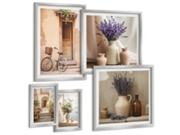 Conjunto De Pinturas Interiores Estilosos Com Bicicleta Flores Espelharte (5 Peças)