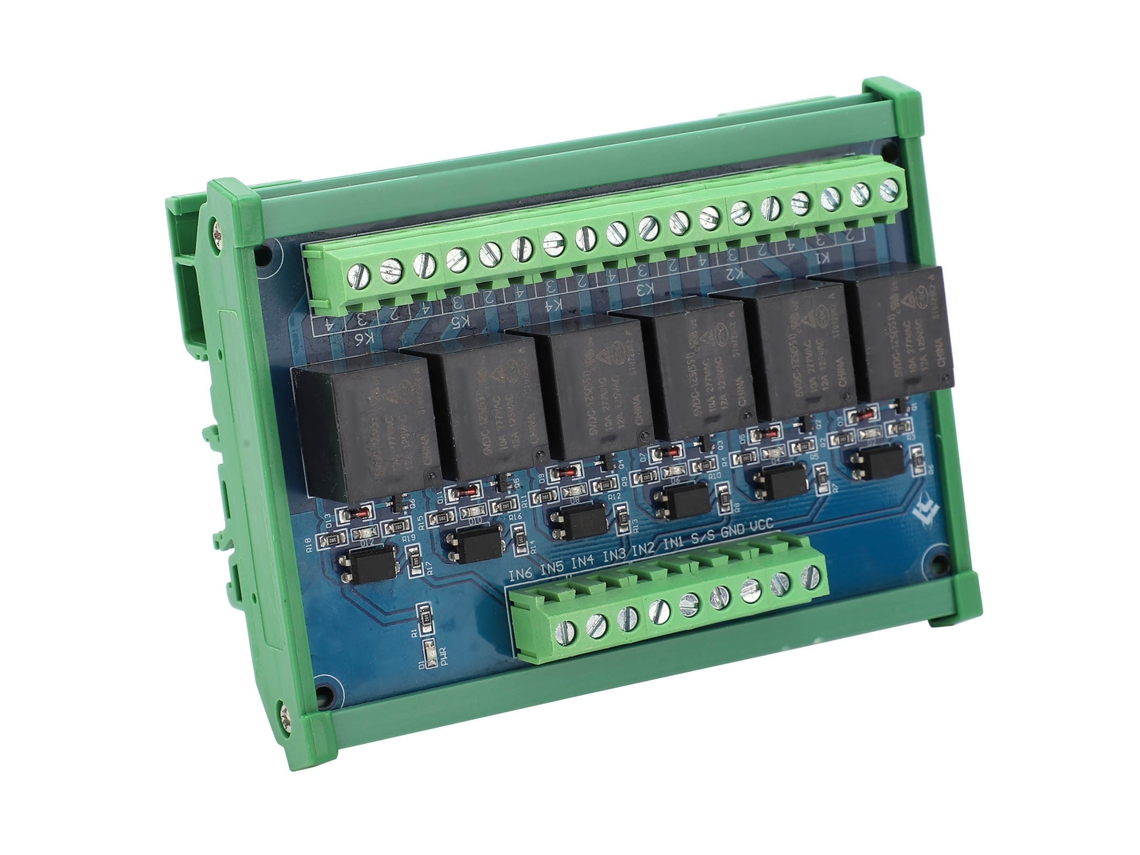 Módulo Relé Isolador Óptico 6 Canais 5v Plc