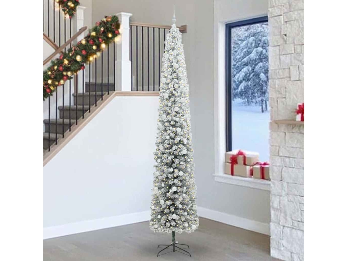 Vidaxl Árvore De Natal Artificial Verde 270 Cm Pvc E Aço E Plástico
