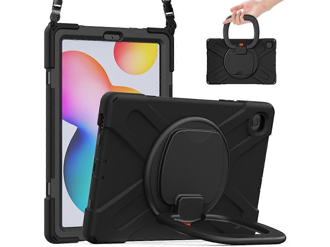 Compre capa com suporte e alça de ombro para Samsung Galaxy Tab S6 Lite P610, P615 / S6 Lite (2022) / (2024) P620, preta (Hengrongshen, 2020)