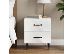 Vidaxl Armário De Cabeceira Branco Brilhante 43 X 34,5 X 47,5 Cm