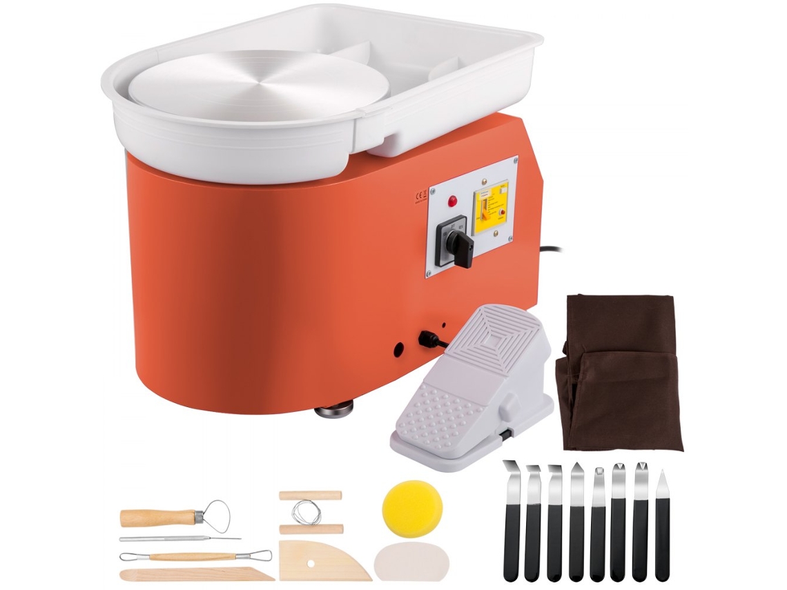 Torno Elétrico Para Cerâmica 350w Com Prato De 28 Cm Tekmaquinas