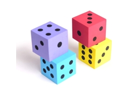 2026 dados de Espuma Grandes, 4 Unidades, Quadrados, Cores Variadas, 1,5 Polegada, para Jogos e Brindes de Festa Infantil