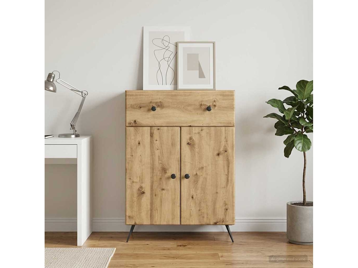 Vidaxl Buffet Carvalho Arttisan 66 X 34,5 X 90 Cm Derivados De Madeira