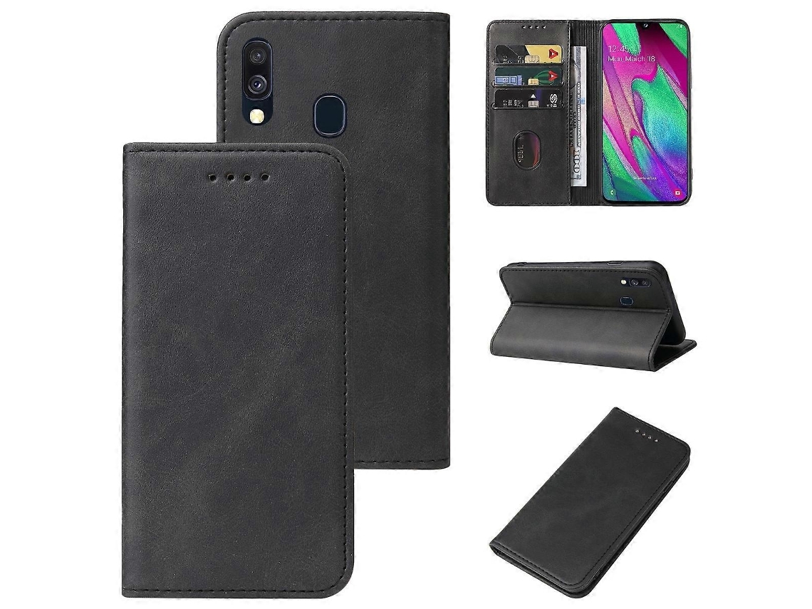 Capa Couro Magnética Para Samsung Galaxy A40, Elysve