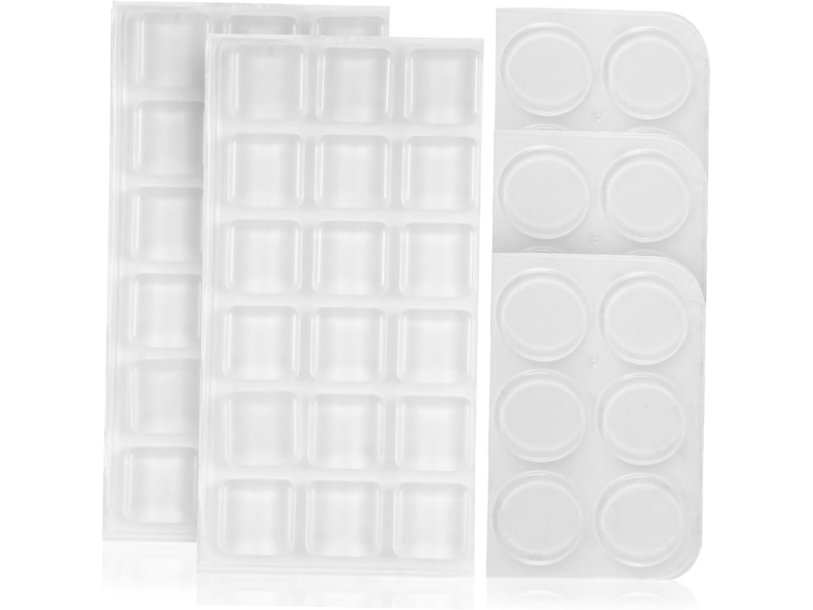 Popetpop 54 Peças De Amortecedores Silicone Para Tampos E Portas Vidro, Protetores De Móveis Para Evitar Deslizamento E