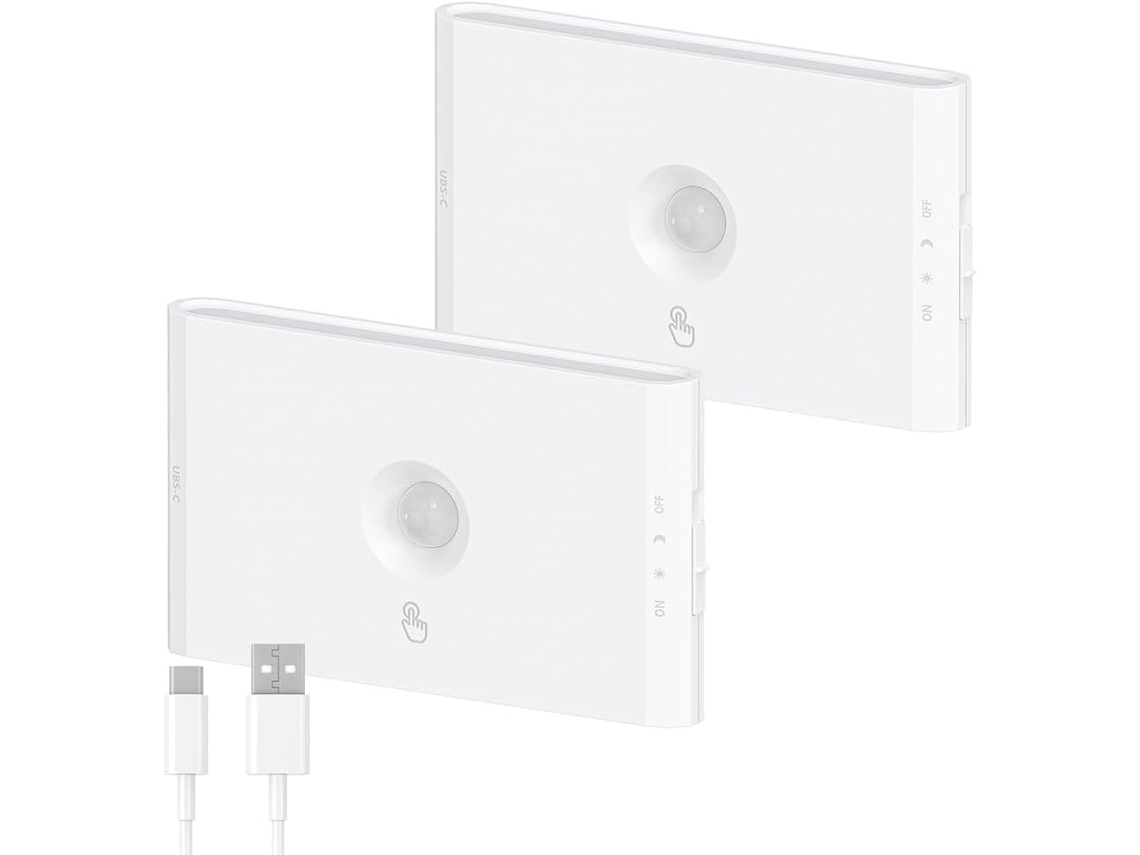 Luz Noturna Recarregável (pacote Com 2), Sensor De Movimento, Modos
