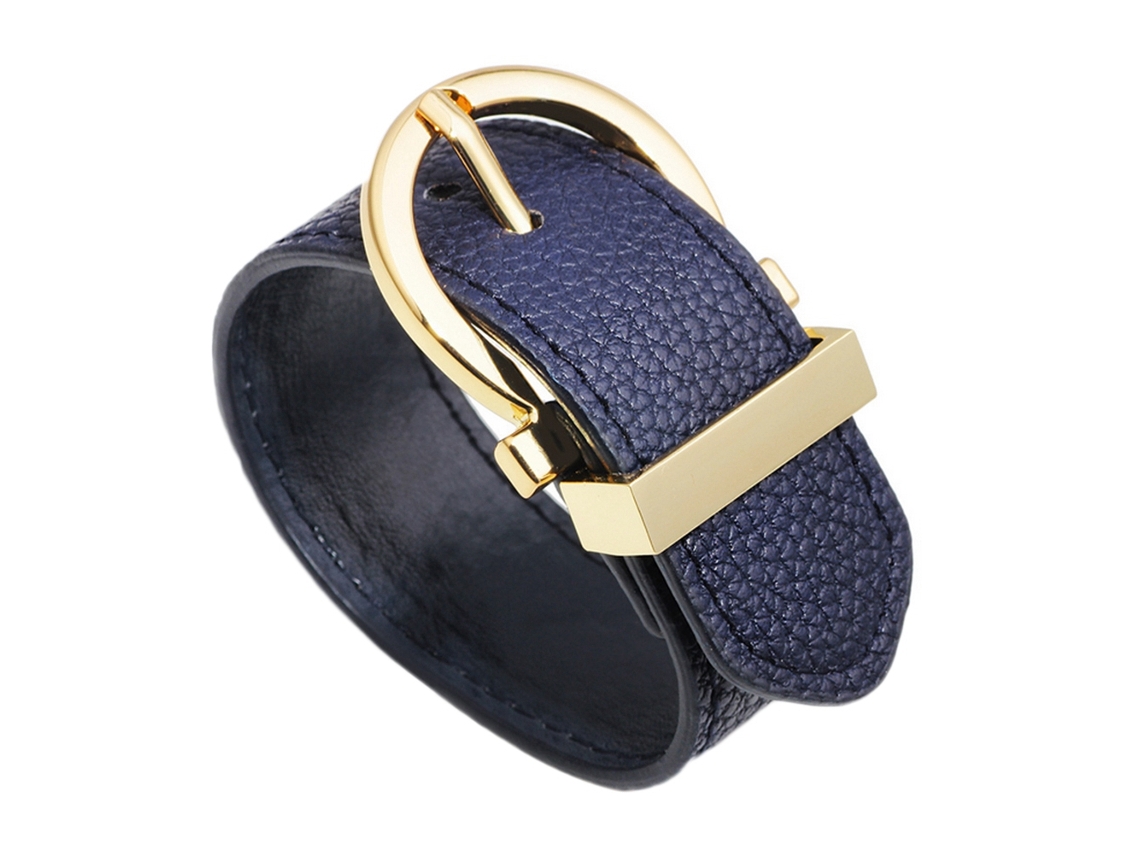 Pulseira De Couro Feminina Ajustável Simples Moda Atemporal