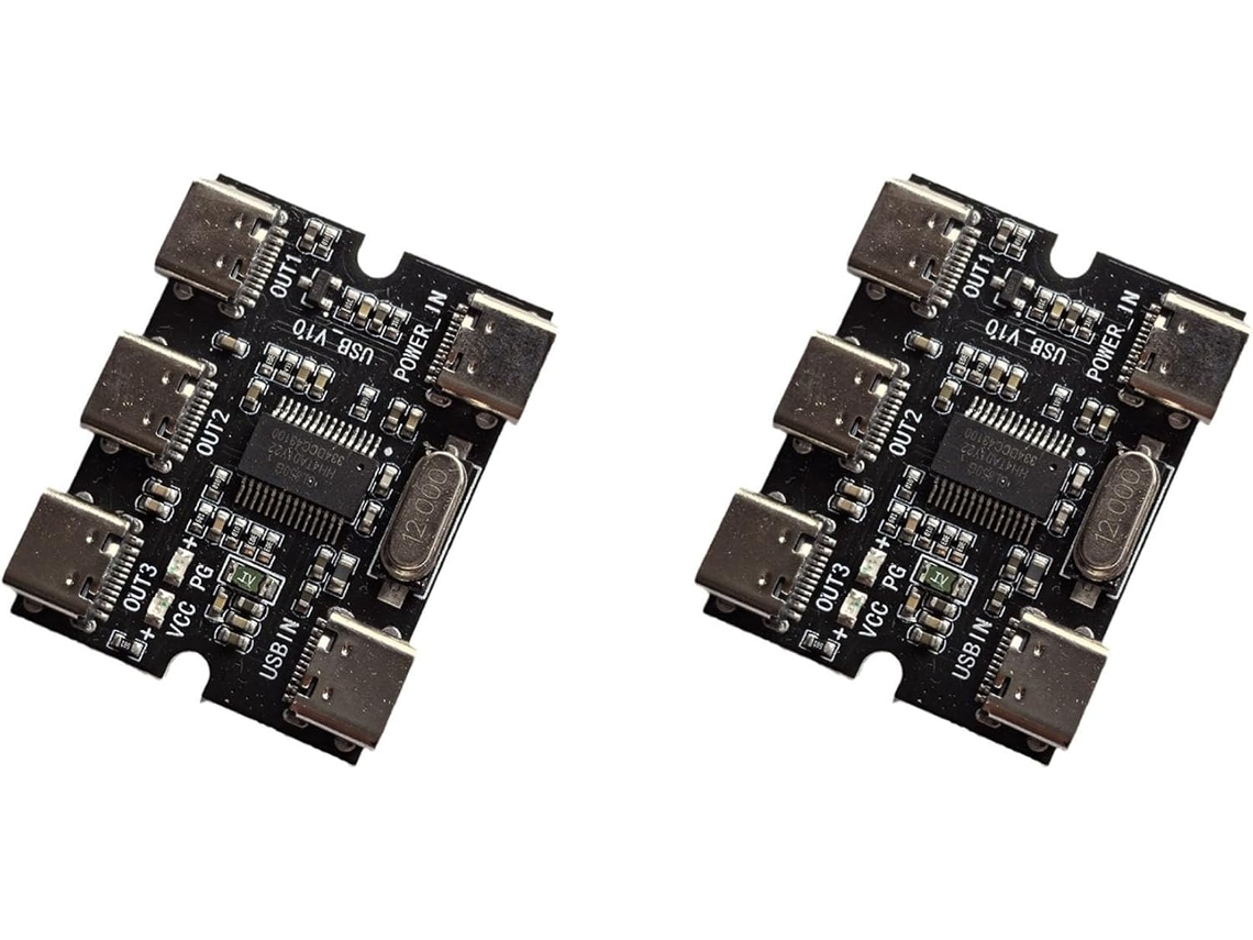 Hub Usb Tipo C Com 2 Portas, 1 Entrada E 3 Saídas, Interface De
