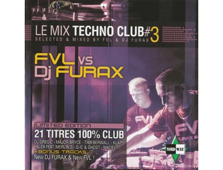 Cd Le Mix Techno Club3 Nord-way Productions