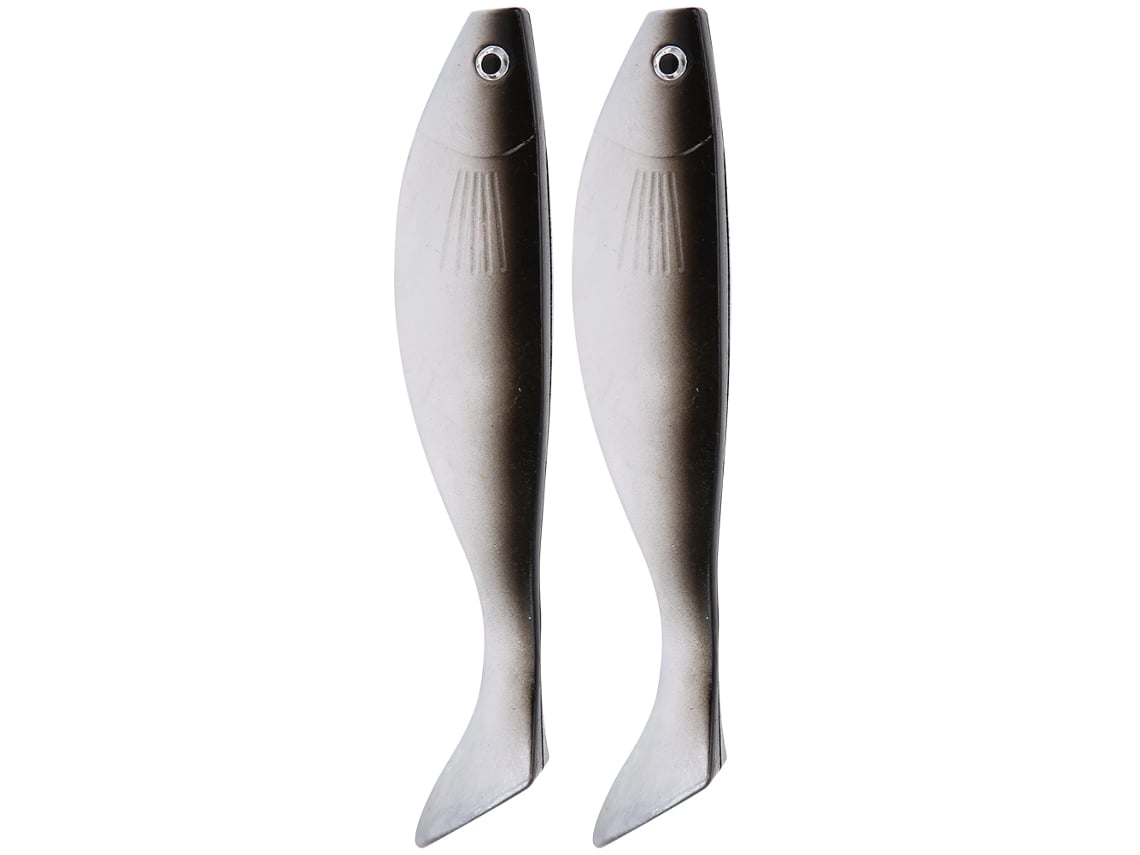 2 Peças Isca Artificial Soft Vivid Preta