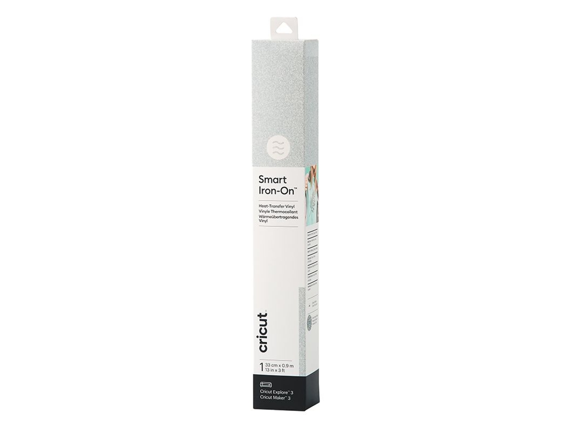 Smart Iron-On CRICUT Glitter Silver (33x91cm - 1 Folha)