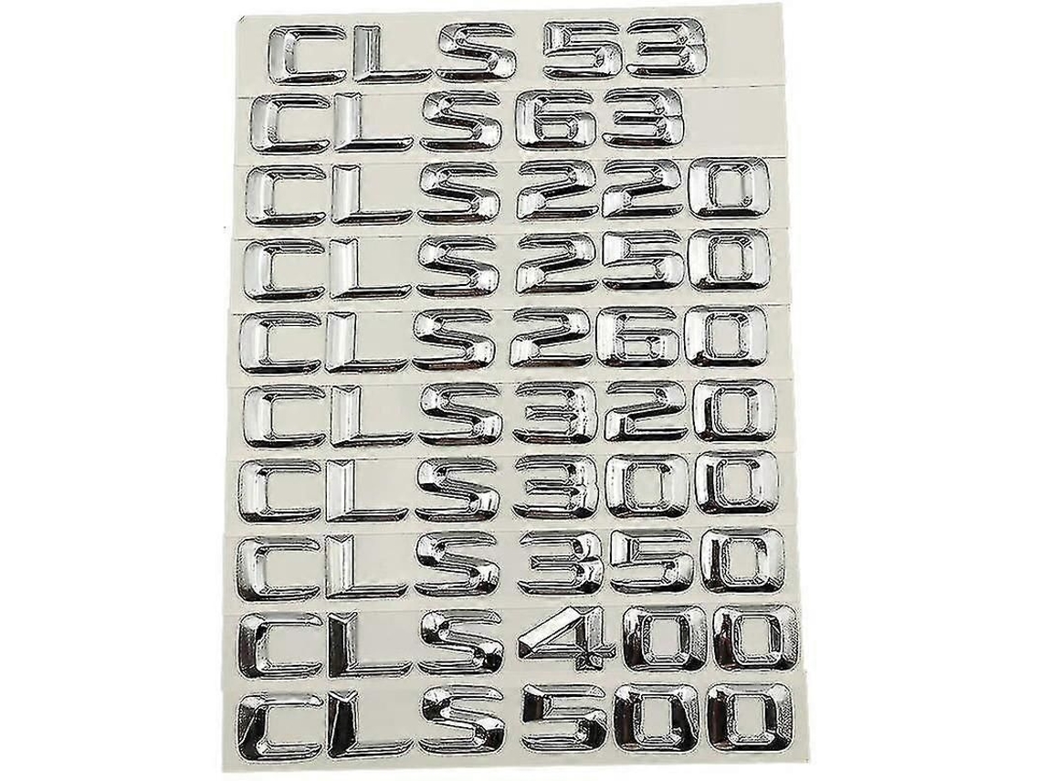Sticker 3d Letras Mercedes Benz Para Traseira Do Carro, Material Abs, Personalizável, 17cm De Comprimento Chrome