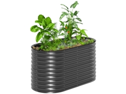 Vaseira, Vaso de Metal com Borda de Segurança e Luvas, Fundo Aberto, 160w X 80d X 80h Cm, Escuro Cinza