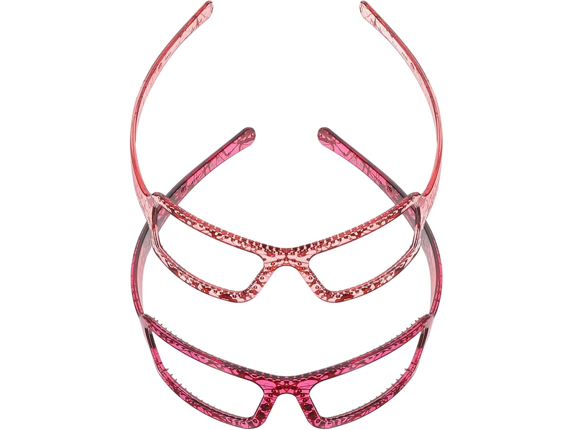 Conjunto De 2 Faixas De Cabelo Femininas Com Design De Óculos Simulados, Versáteis.