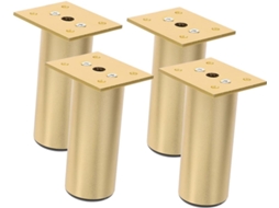Doitool Conjunto De 4 Pés Ajustáveis Para Móveis Em Liga Alumínio Mesa, Cadeira E Sofá Pés De Reposição Para Móveis